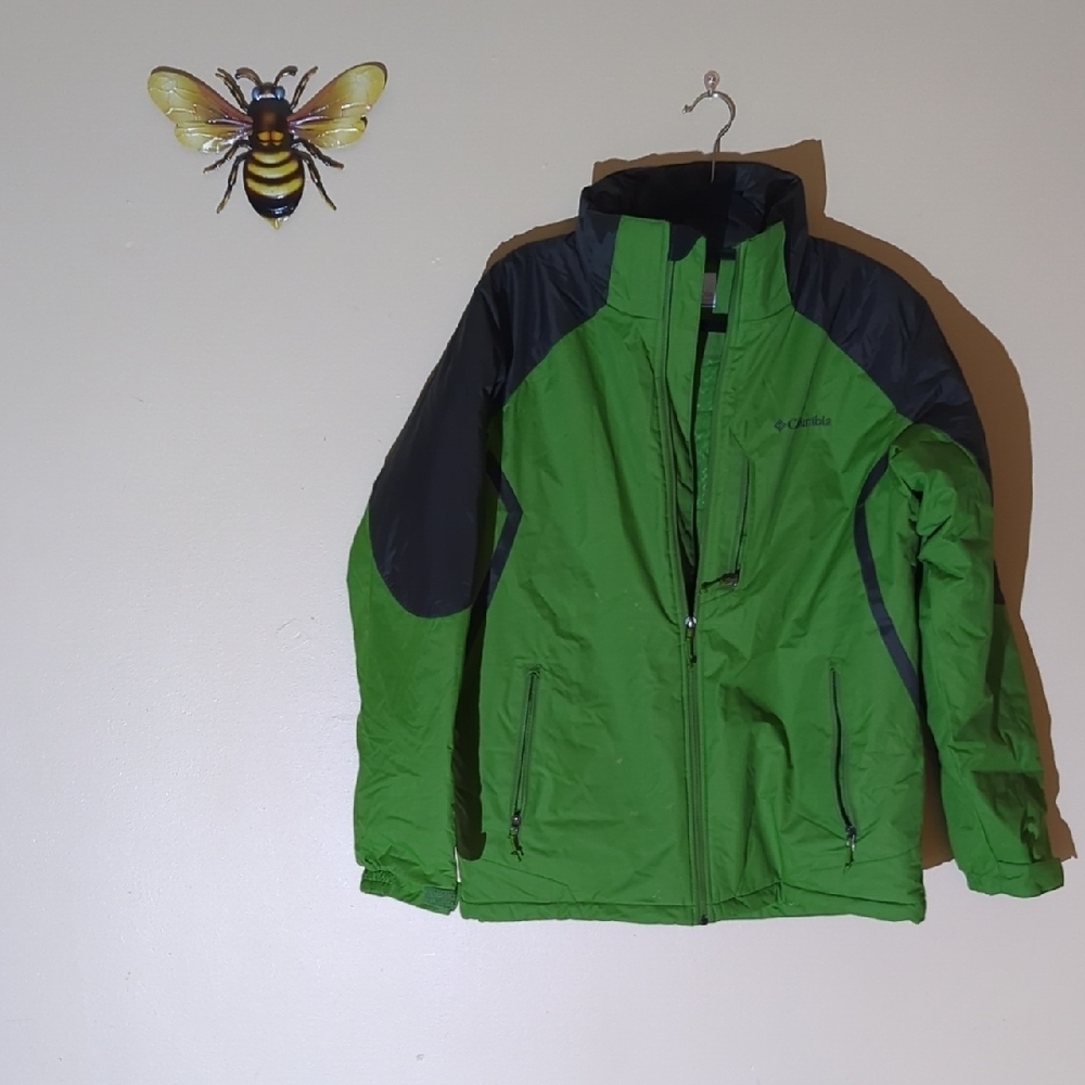 Columbia Vibrant Green and Charcoal Jacket